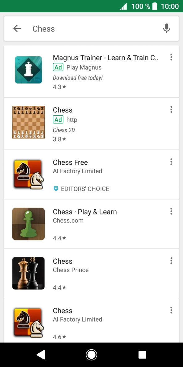 Press the required app.