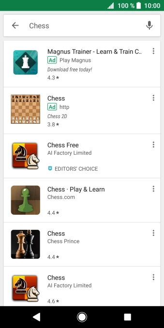 Press the required app.