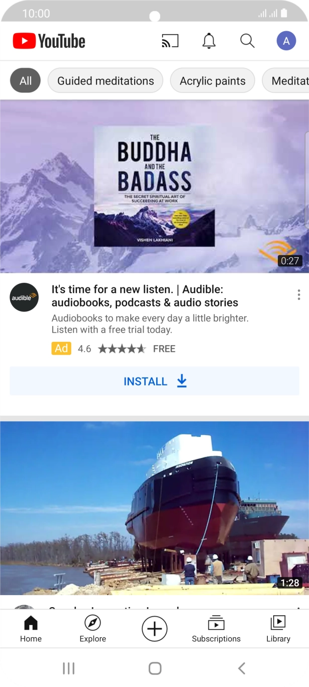 Press the upload icon.