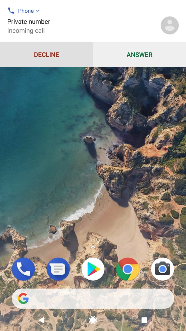 If the screen lock is turned off, press ANSWER.