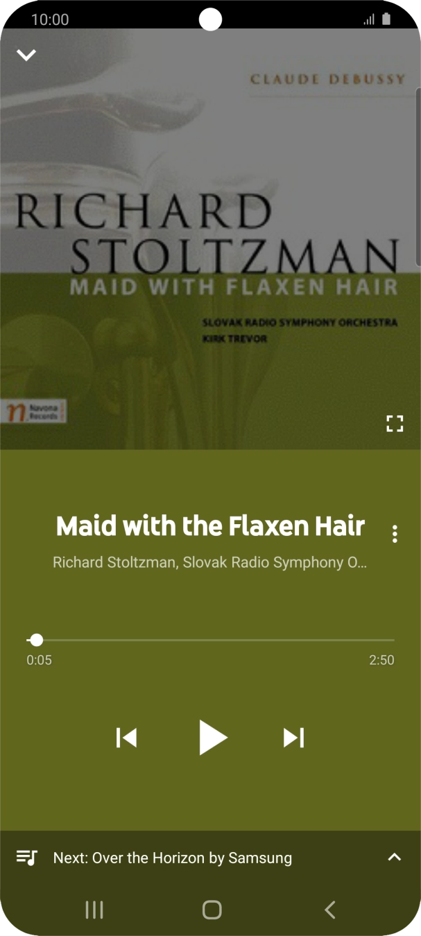 Press arrow right to go to the next audio file.