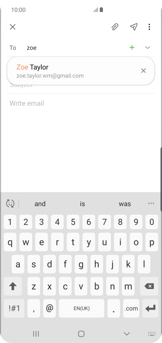 Press the required contact.