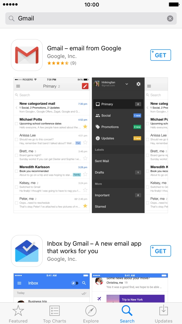Press Gmail. Press Gmail.