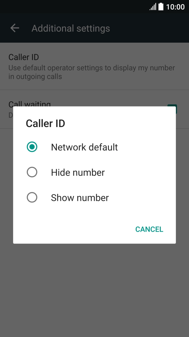 Press Show number to turn on caller identification.