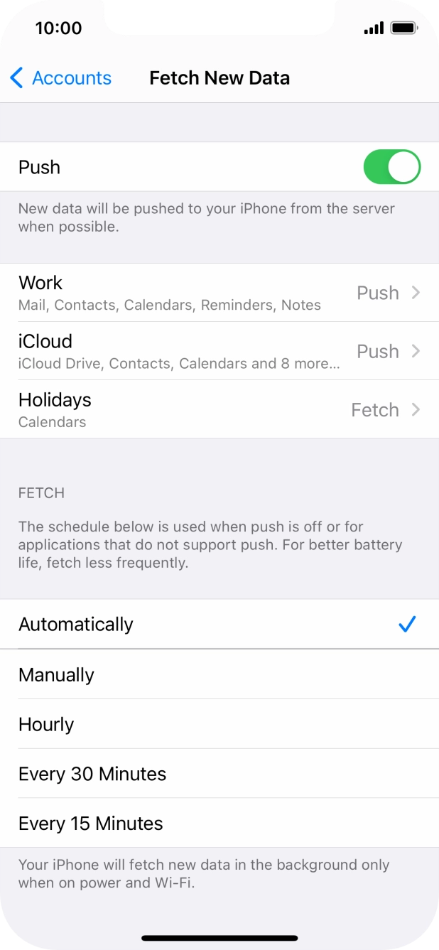 Press the indicator next to 