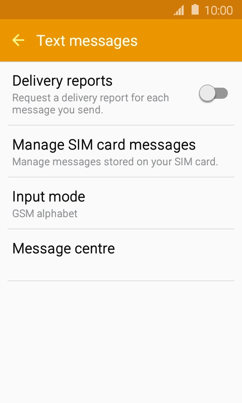 Press Message centre. Press Message centre.