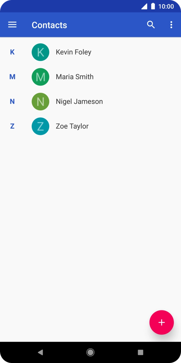 Press the new contact icon.