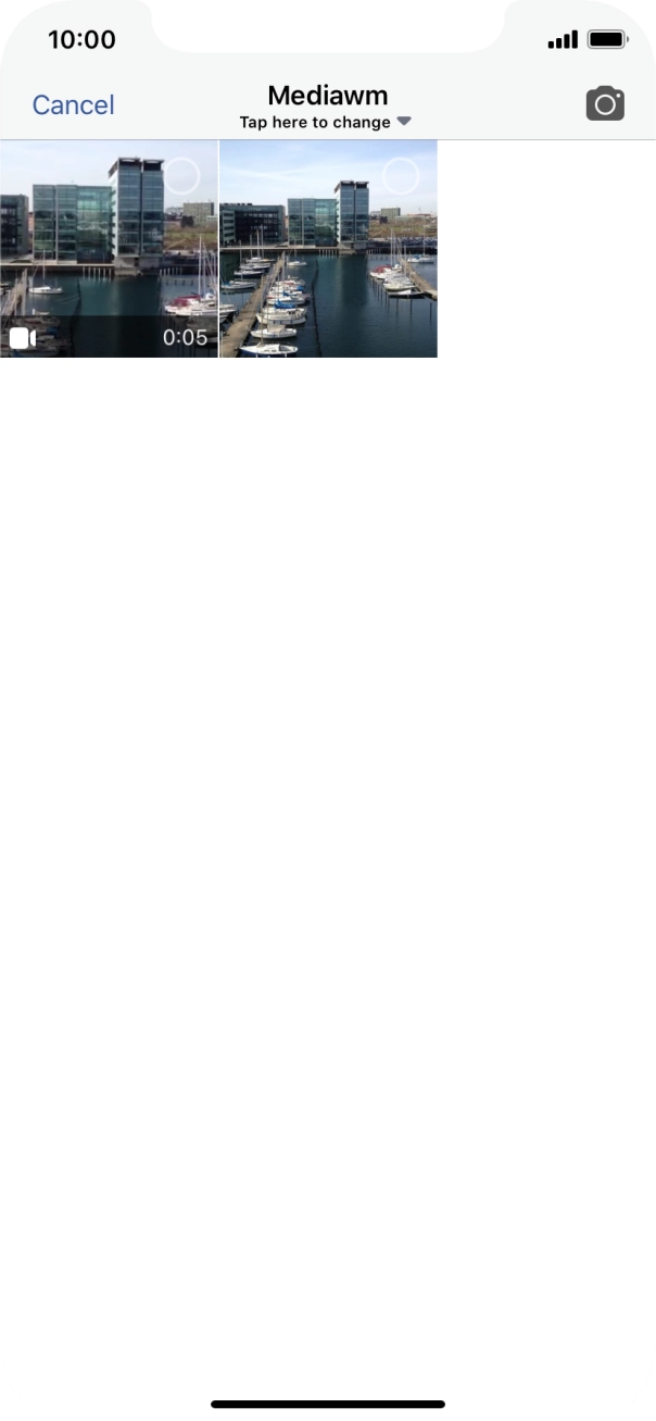 Press the required picture or video clip.