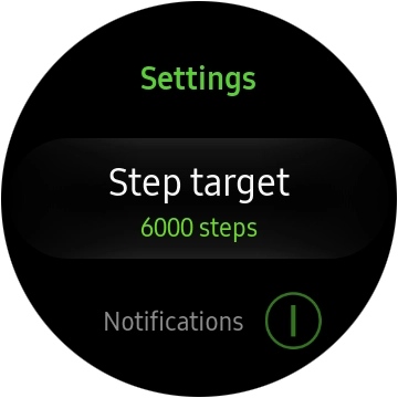 Press Step target. Press Step target.