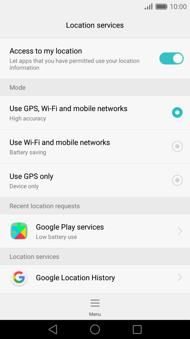 If you select Use GPS, Wi-Fi and mobile networks, your phone can find your exact position using the GPS satellites, the mobile network and nearby Wi-Fi networks. Satellite-based GPS requires a clear view of the sky.