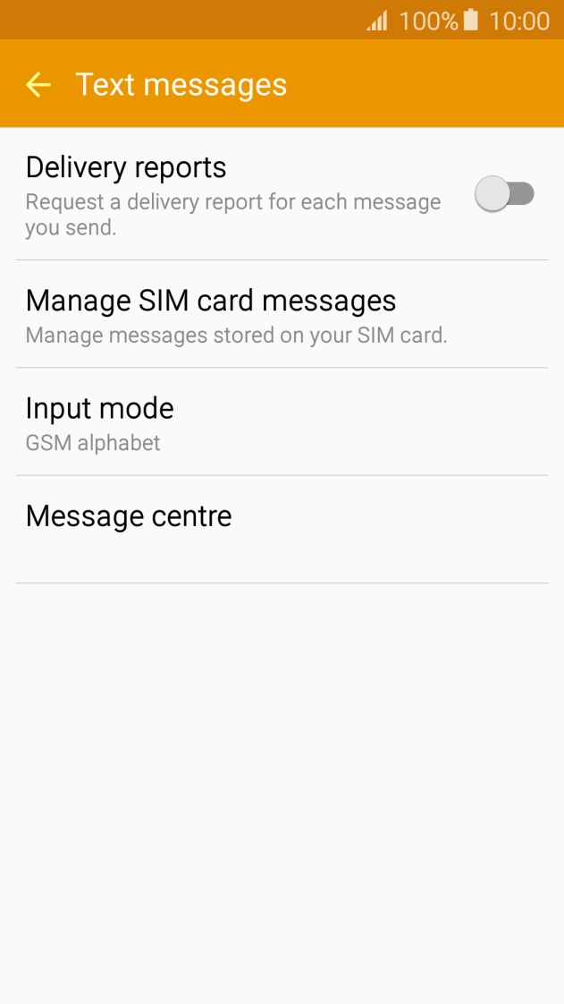 Press Message centre.