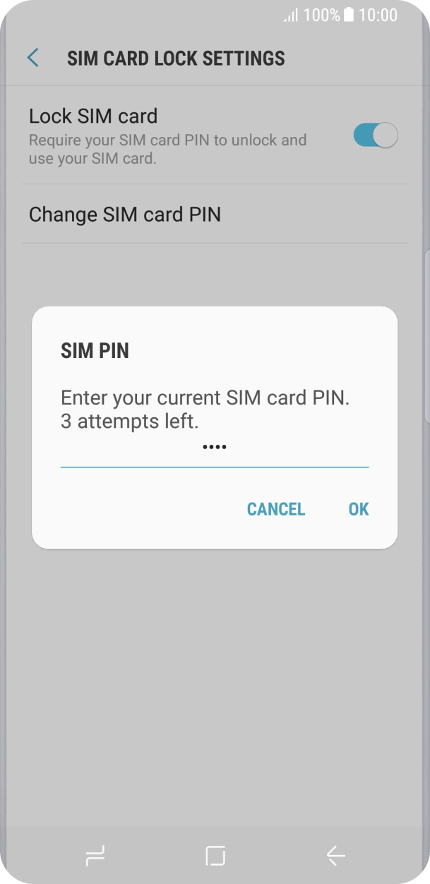 Key in your current PIN and press OK.