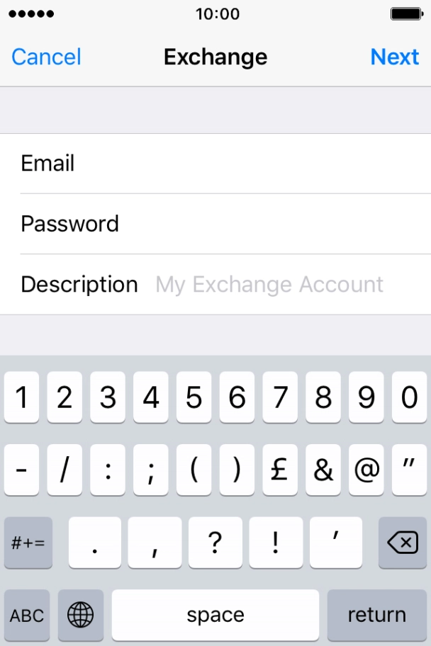 Press Description and key in the required name. Press Description and key in the required name.