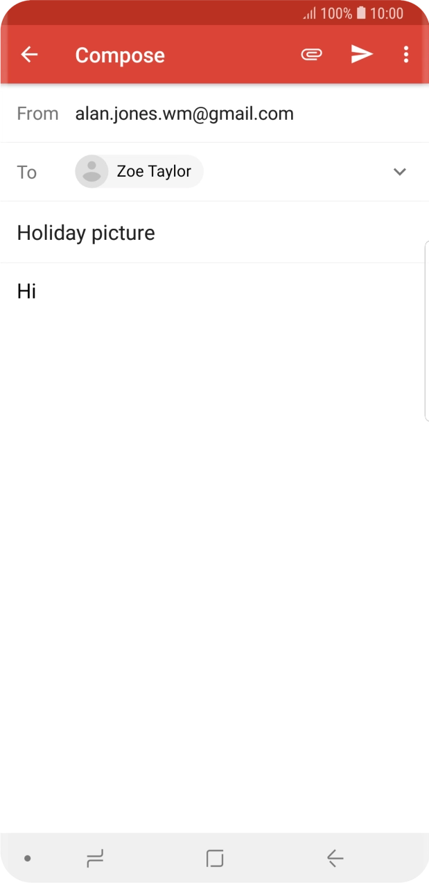 Write the required text and press the send icon.