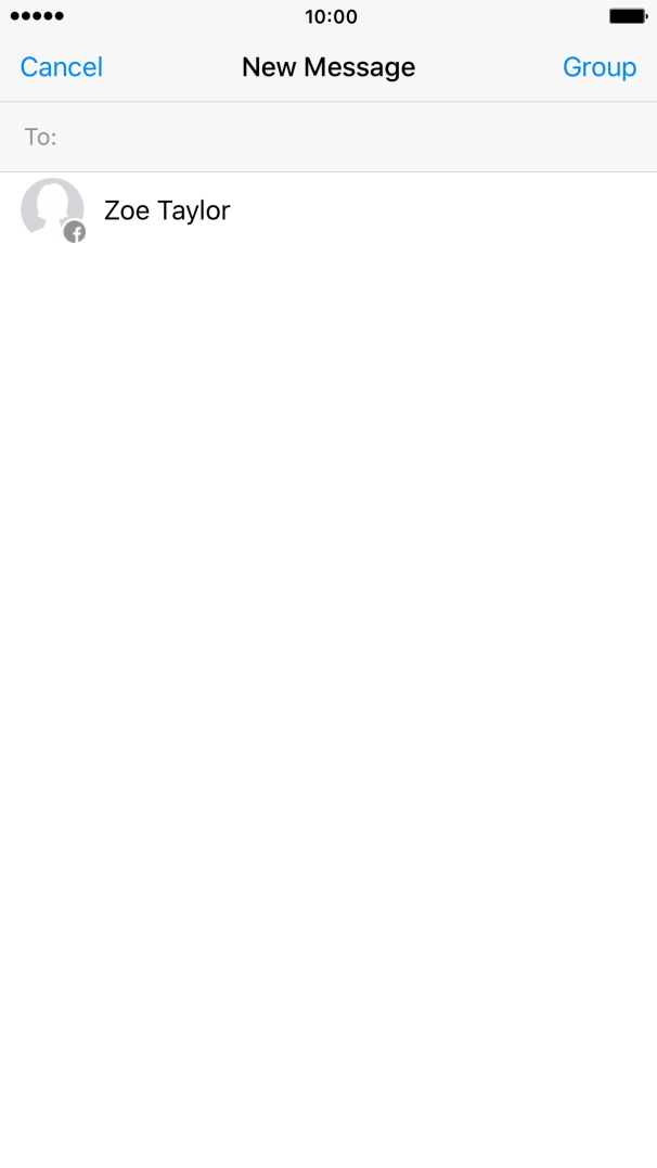 Press To: and key in the first letters of the recipient's name.