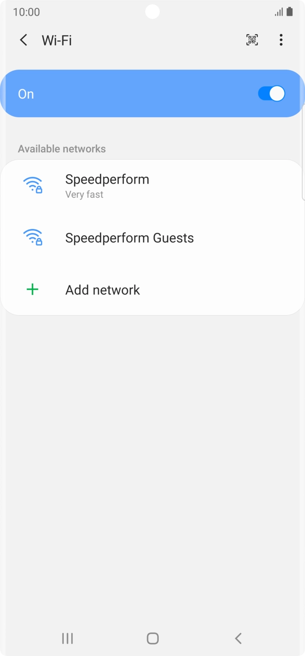 Press the menu icon.