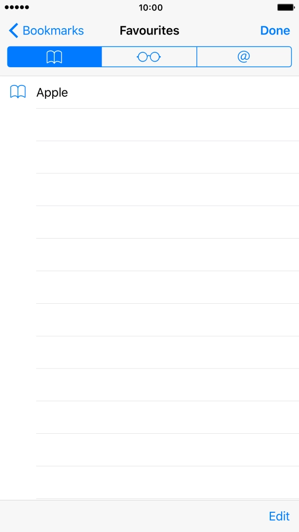 Press the required bookmark. Press the required bookmark.