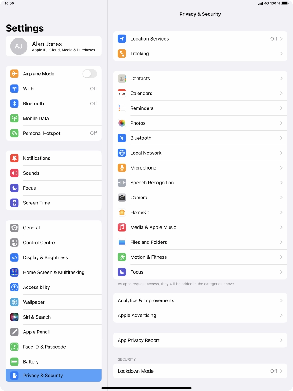 Press App Privacy Report.