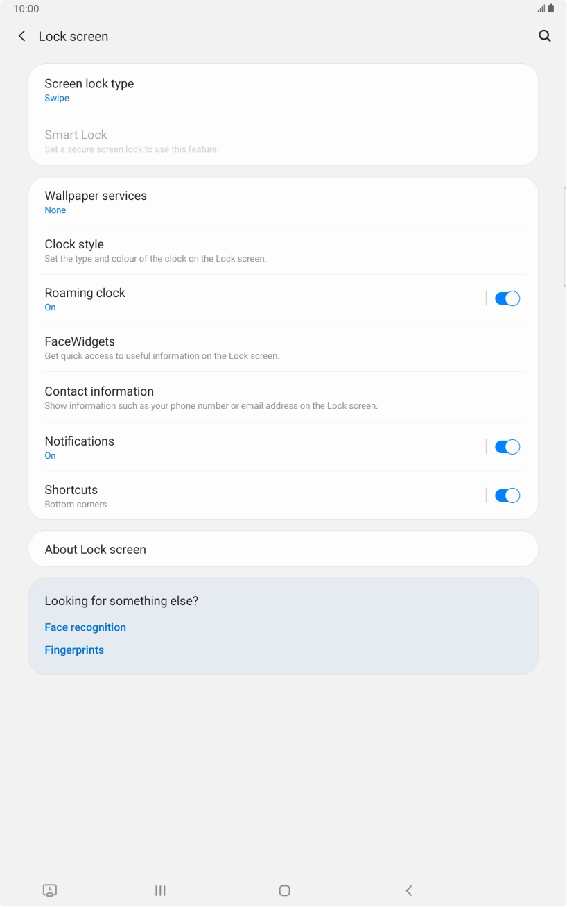 Press Screen lock type.