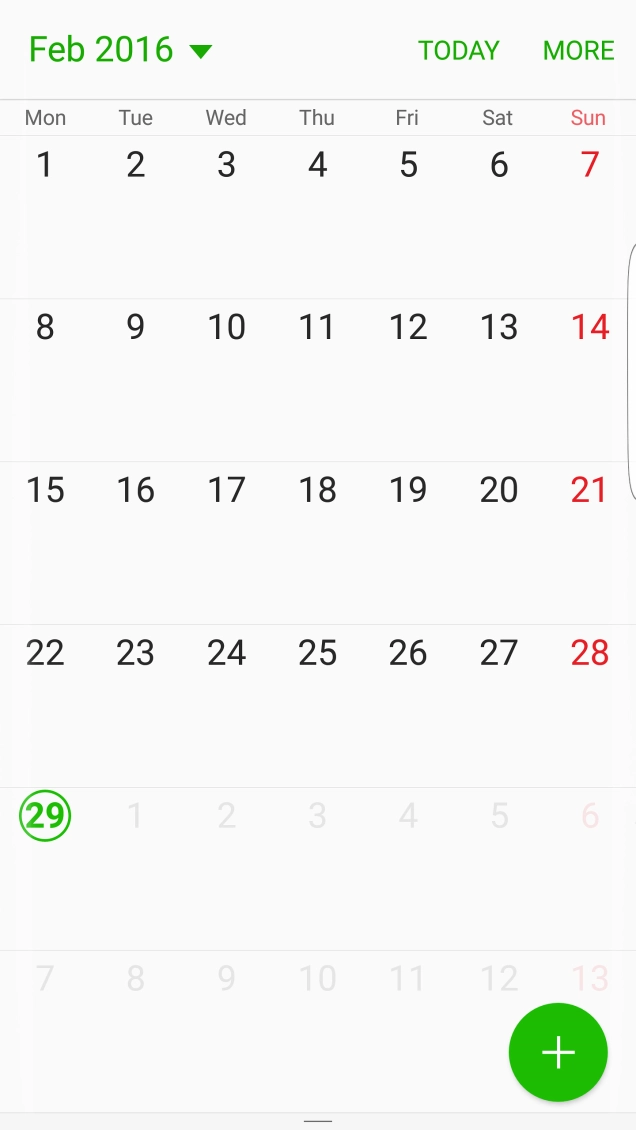 Press the new appointment icon.