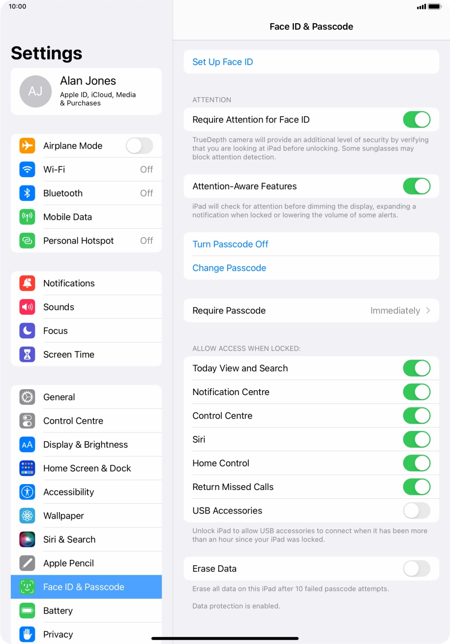 Press the indicator next to 