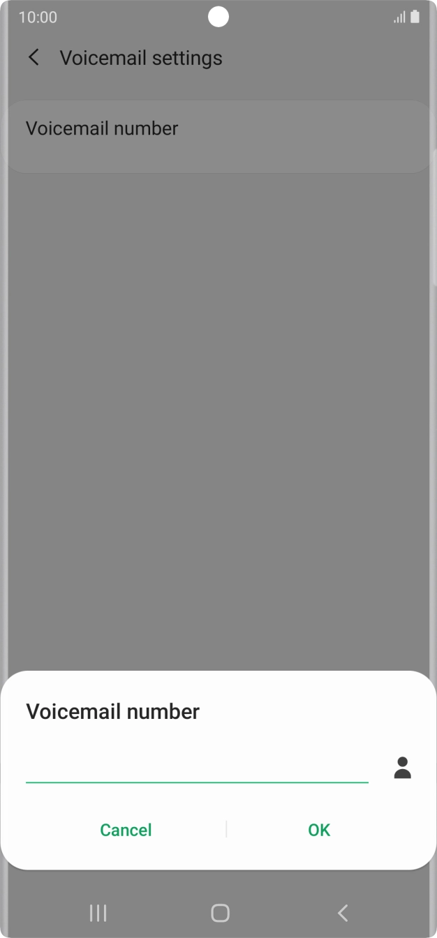 Key in +61101 and press OK.