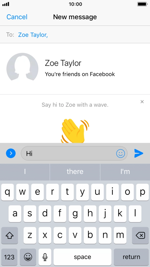 Write the required message and press the send icon. Write the required message and press the send icon.