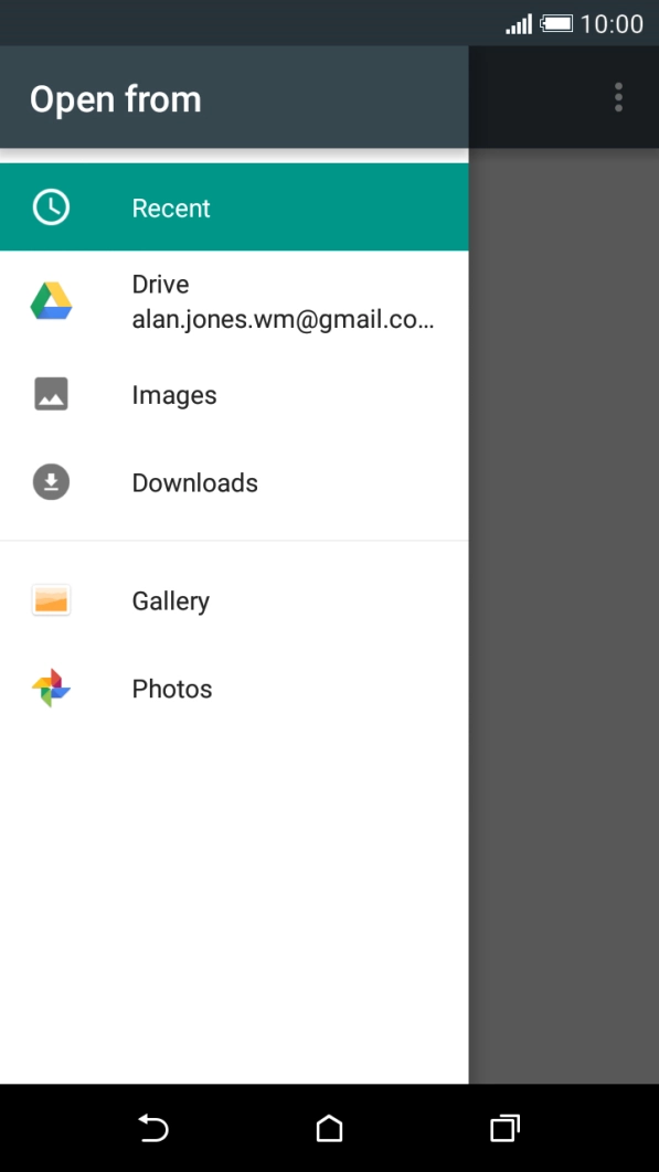 Press Images and go to the required folder.