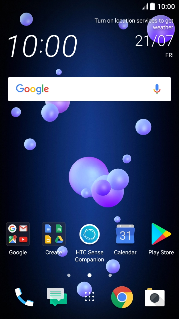 Slide two fingers downwards starting from the top of the screen.