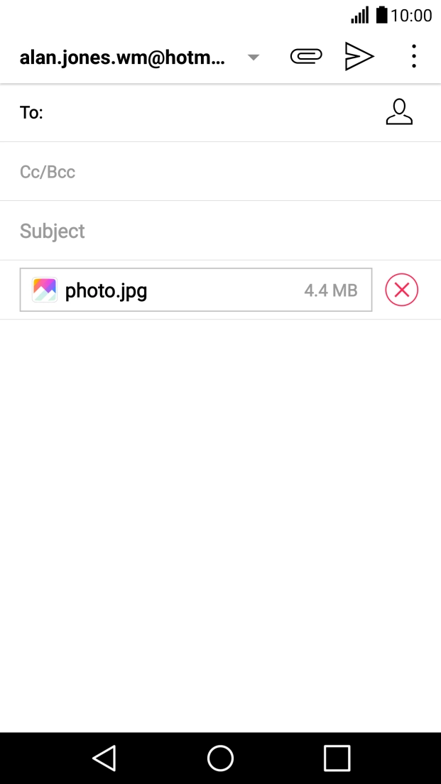 Press the search field and key in the first letters of the recipient's name.