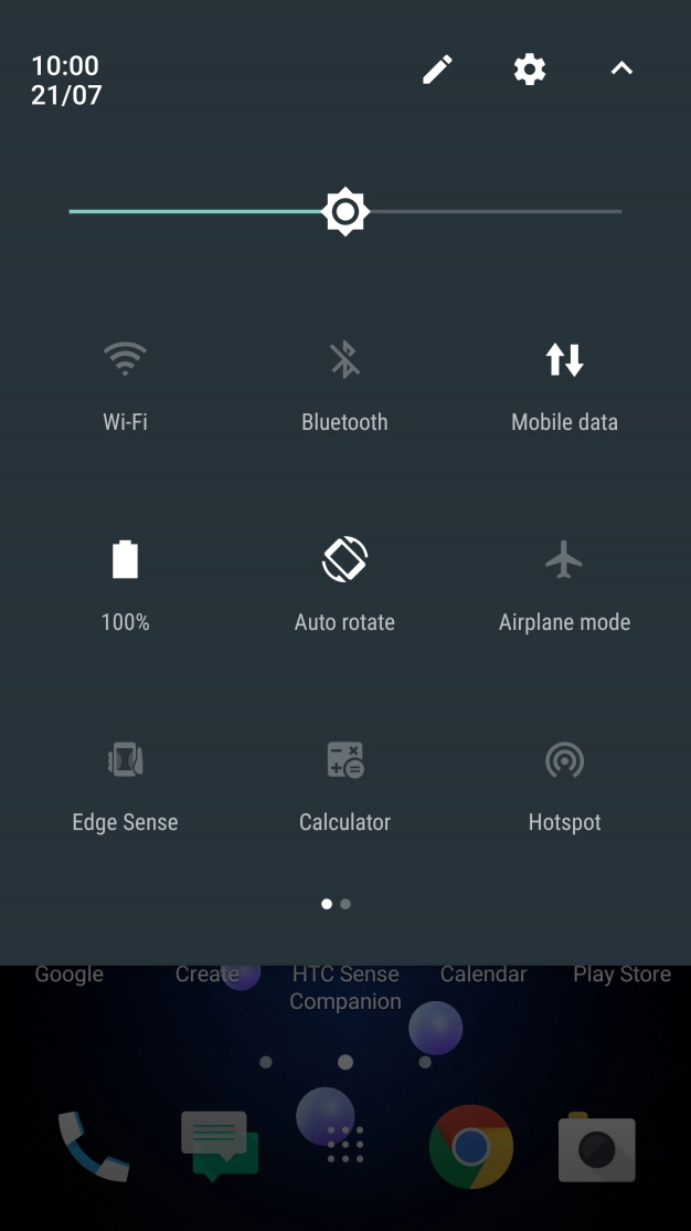 Press the settings icon.