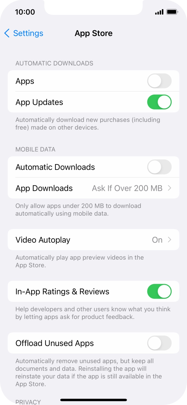 Press the indicator next to 