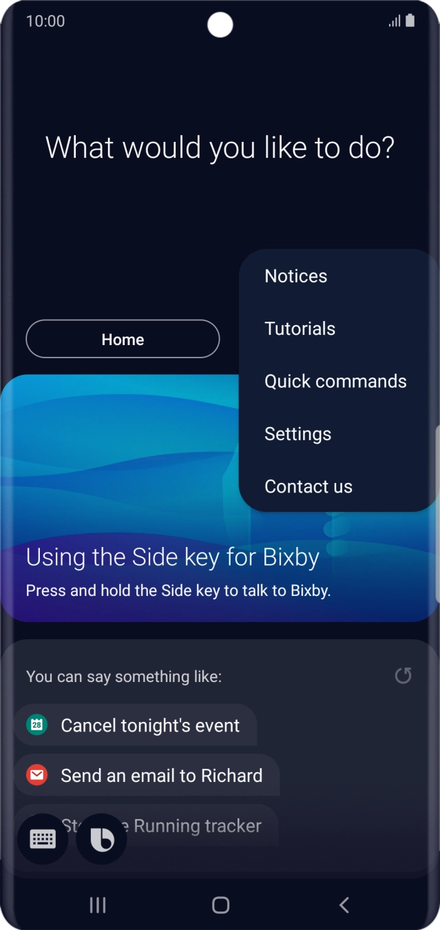 Press Settings and follow the instructions on the screen to make the required changes.