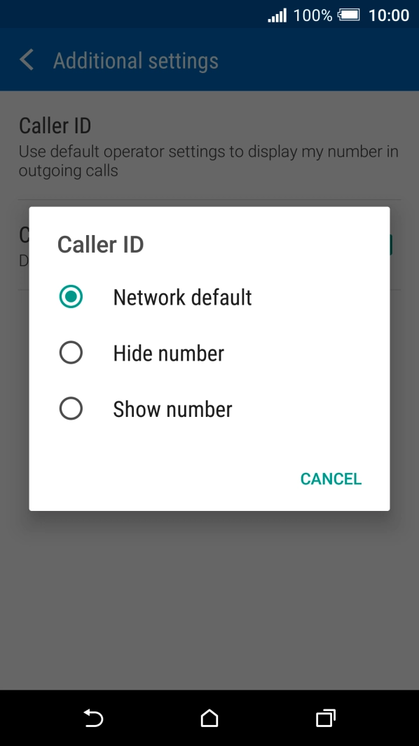 Press Show number to turn on caller identification.