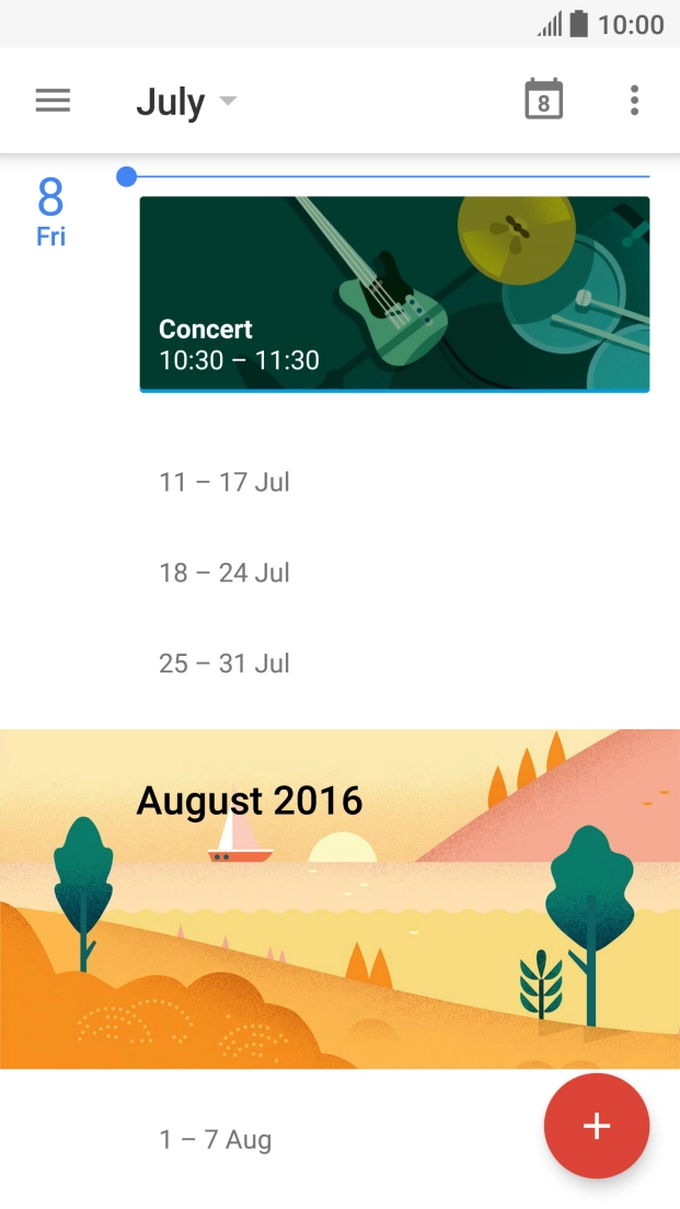 Press the Home key to return to the home screen.