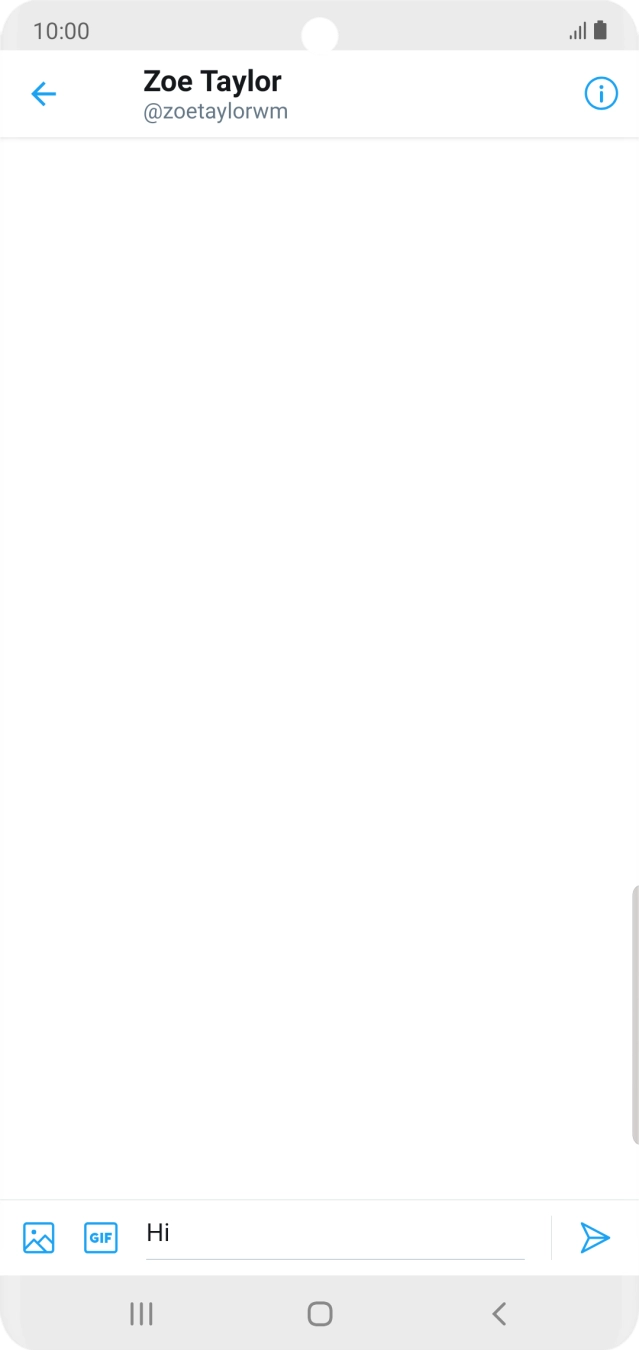 Write the required message and press the send icon.