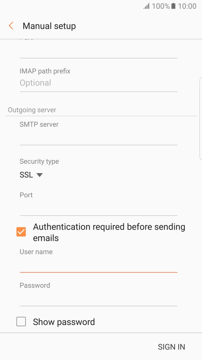 Press the field below 
