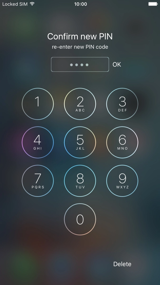 Key in the new PIN again and press OK. Key in the new PIN again and press OK.