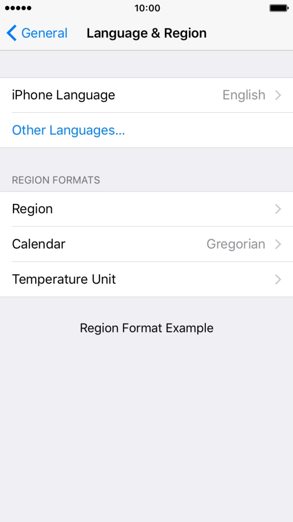 Press iPhone Language.