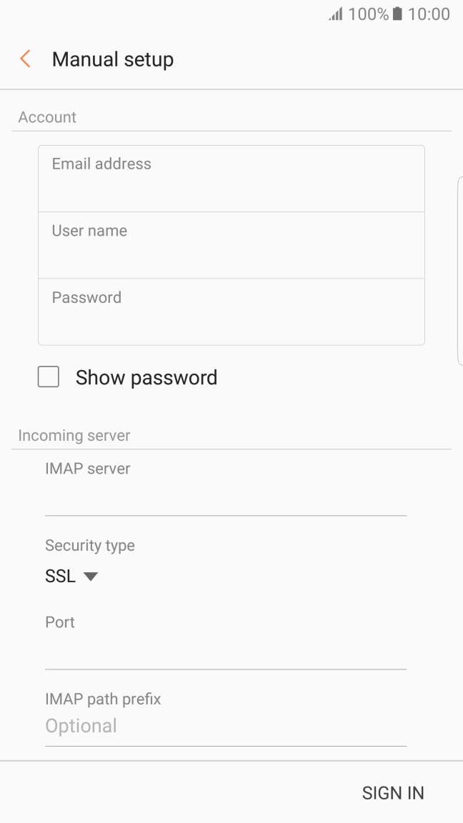 Press the field below 