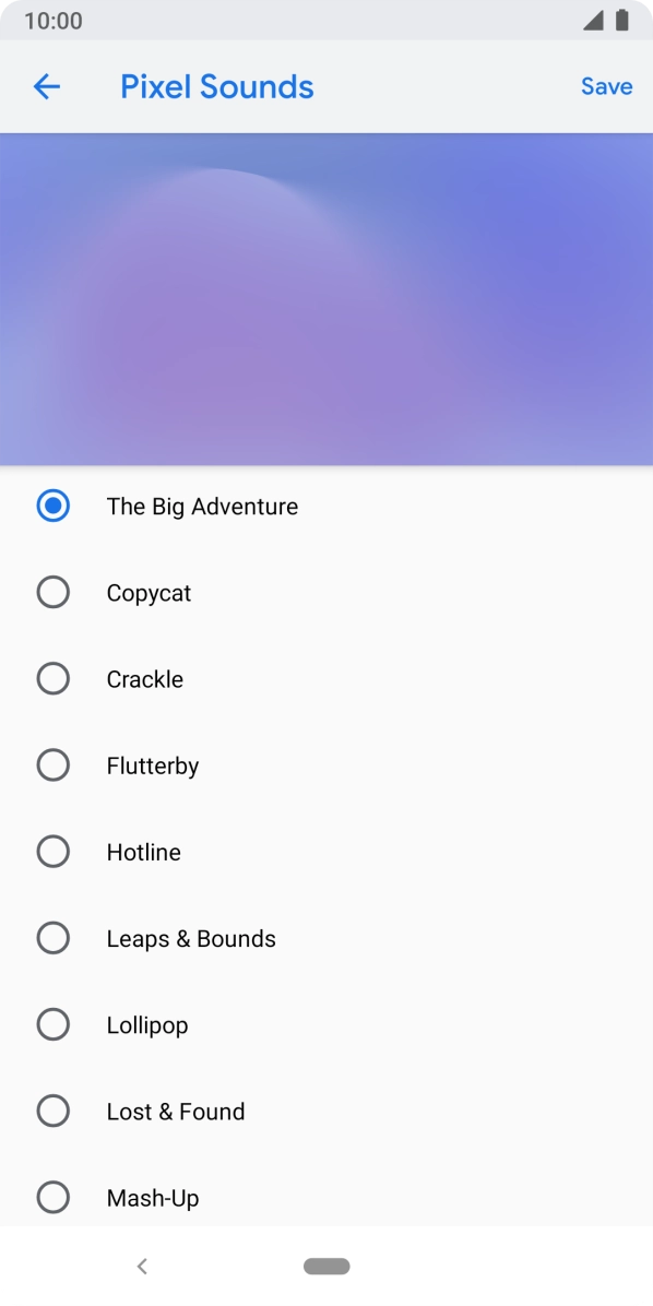 Press the different ring tones to hear them.