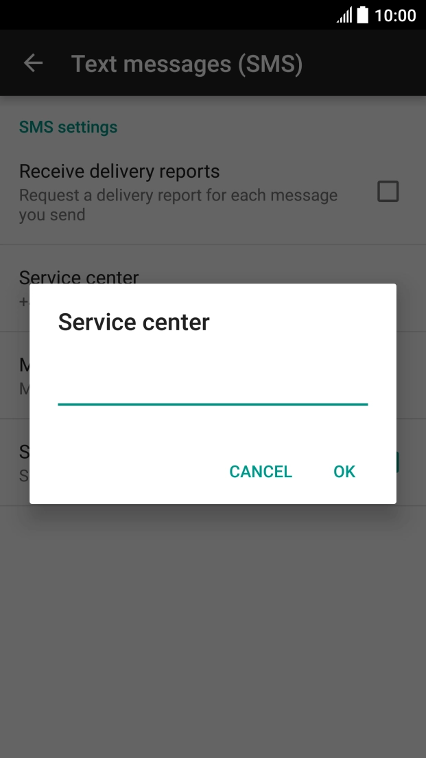Key in +61418706700 and press OK.