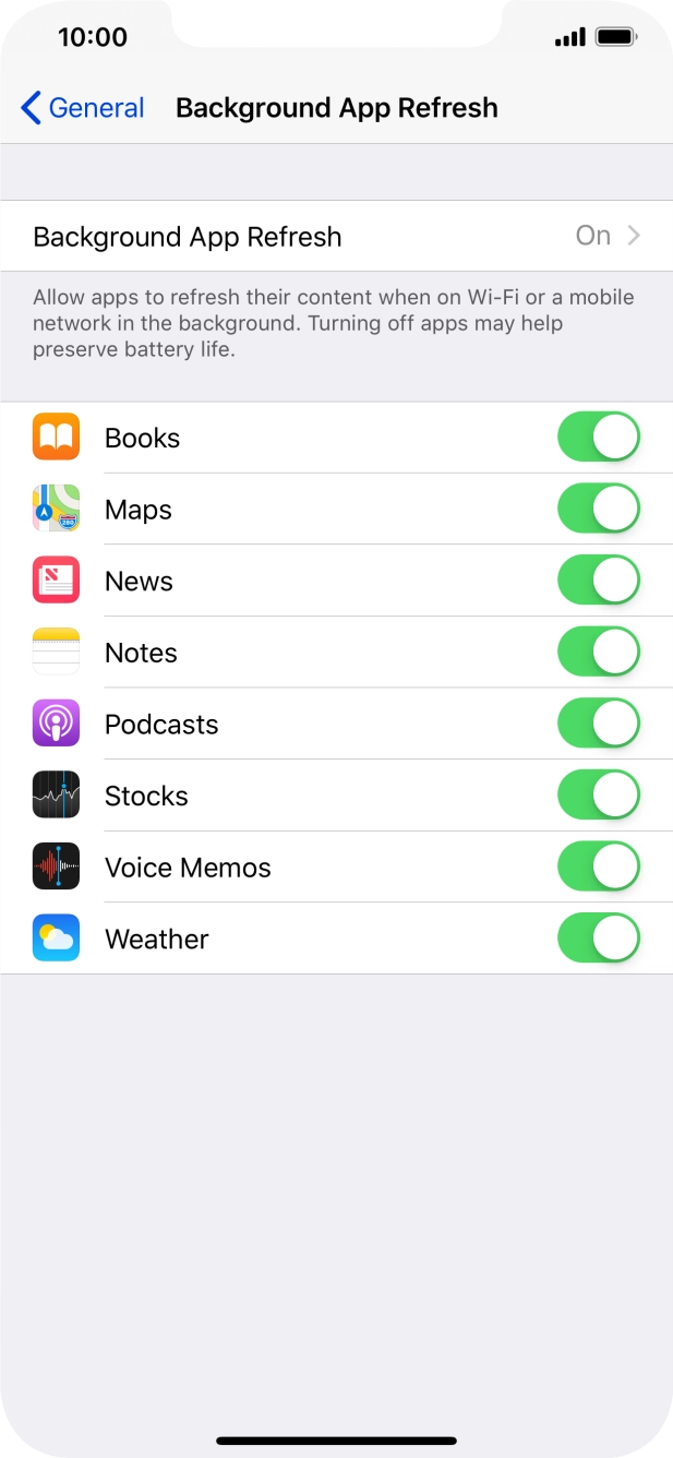 Press Background App Refresh.