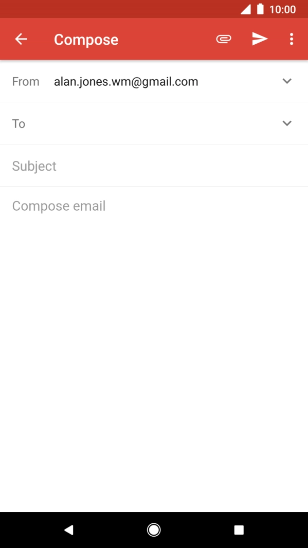 Press To and key in the first letters of the recipient's name.