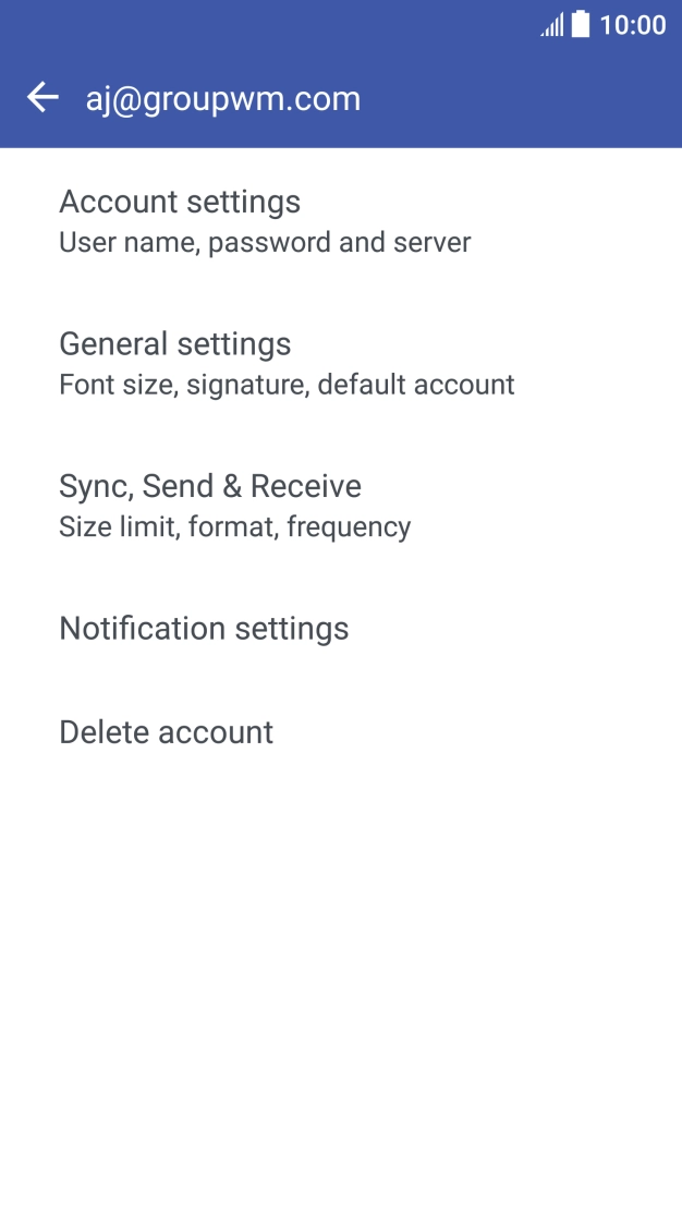 Press Sync, Send & Receive.