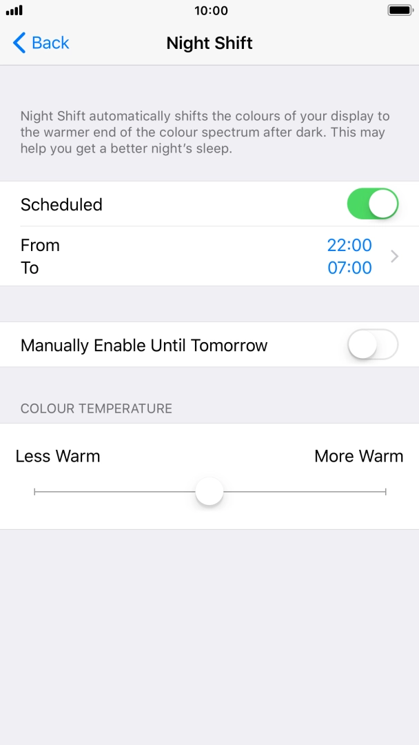 Press the indicator next to 