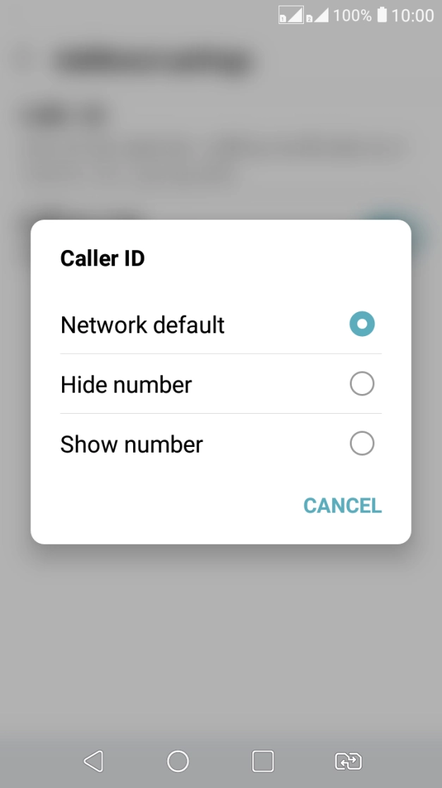 Press Show number to turn on caller identification.