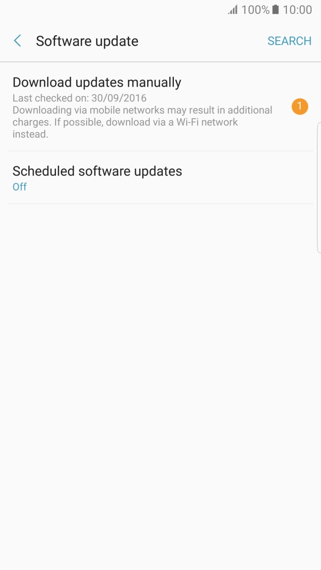 Press Download updates manually. If a new software version is available, it's displayed. 
Follow the instructions on the screen to update the phone software.