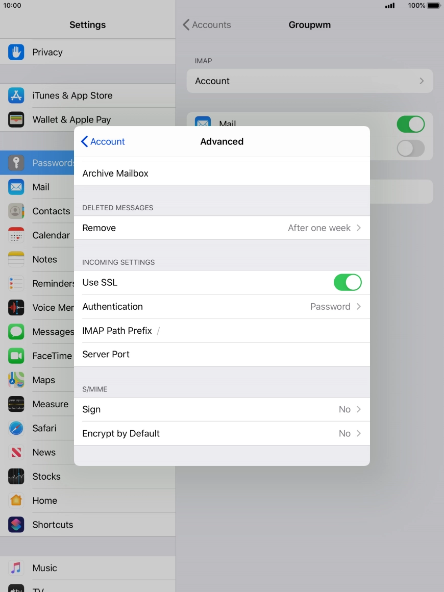 Press the indicator next to 