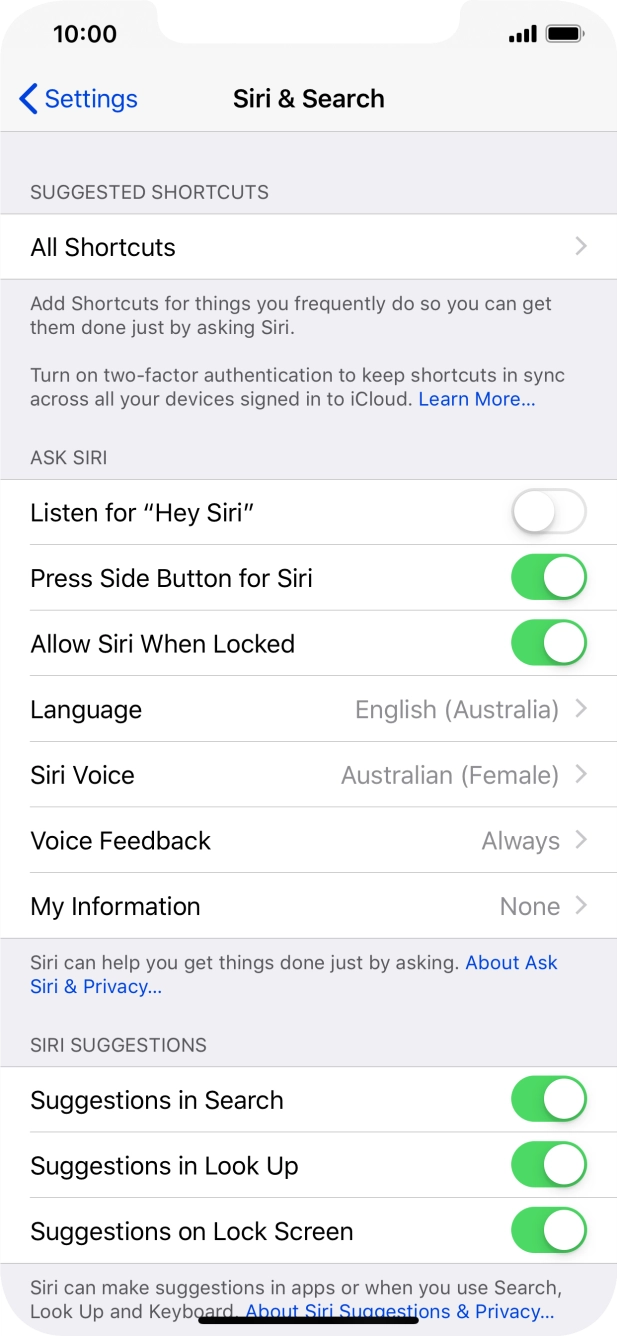 Press the indicator next to 